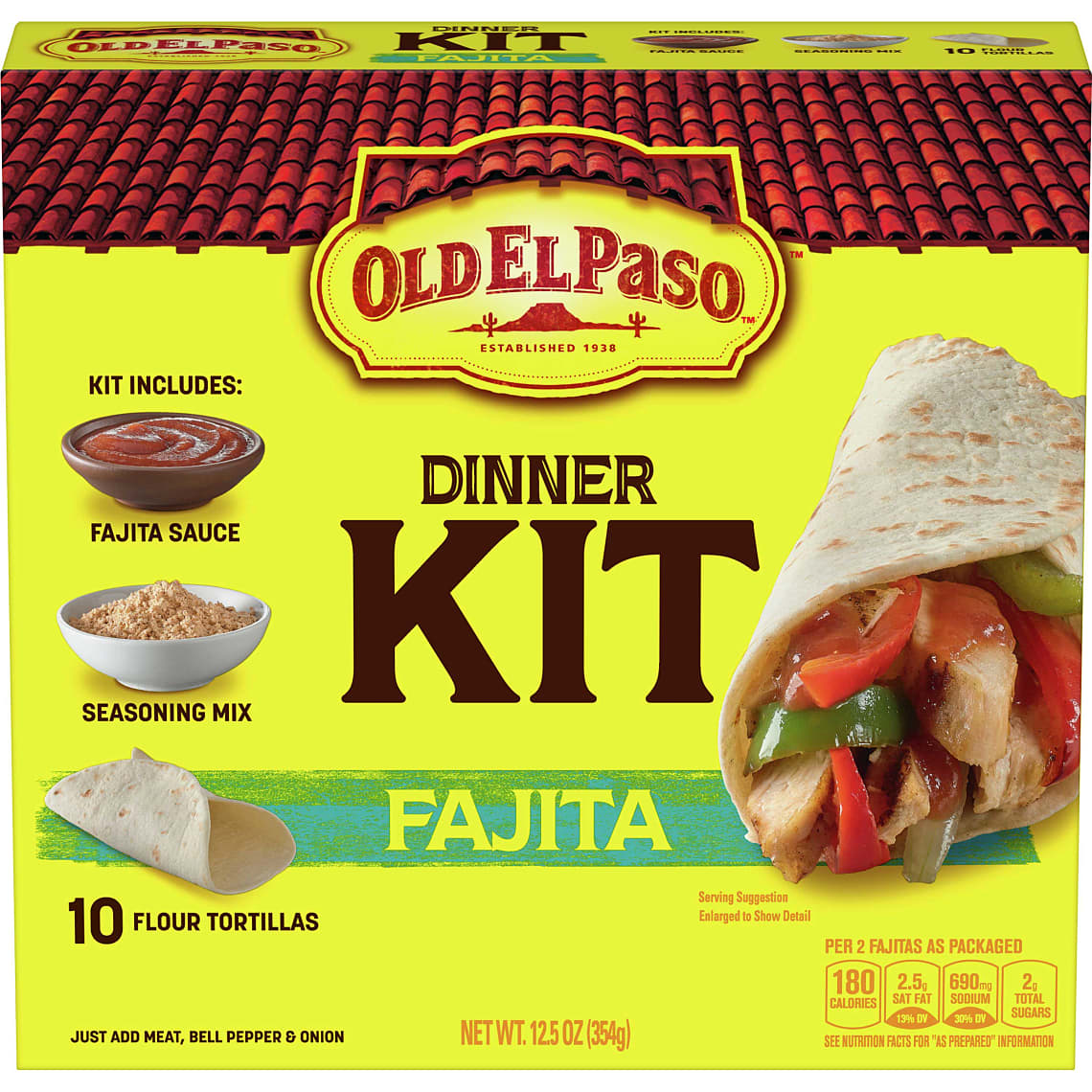 Old El Paso Dinner Kit, Fajita, 12.5 oz Box